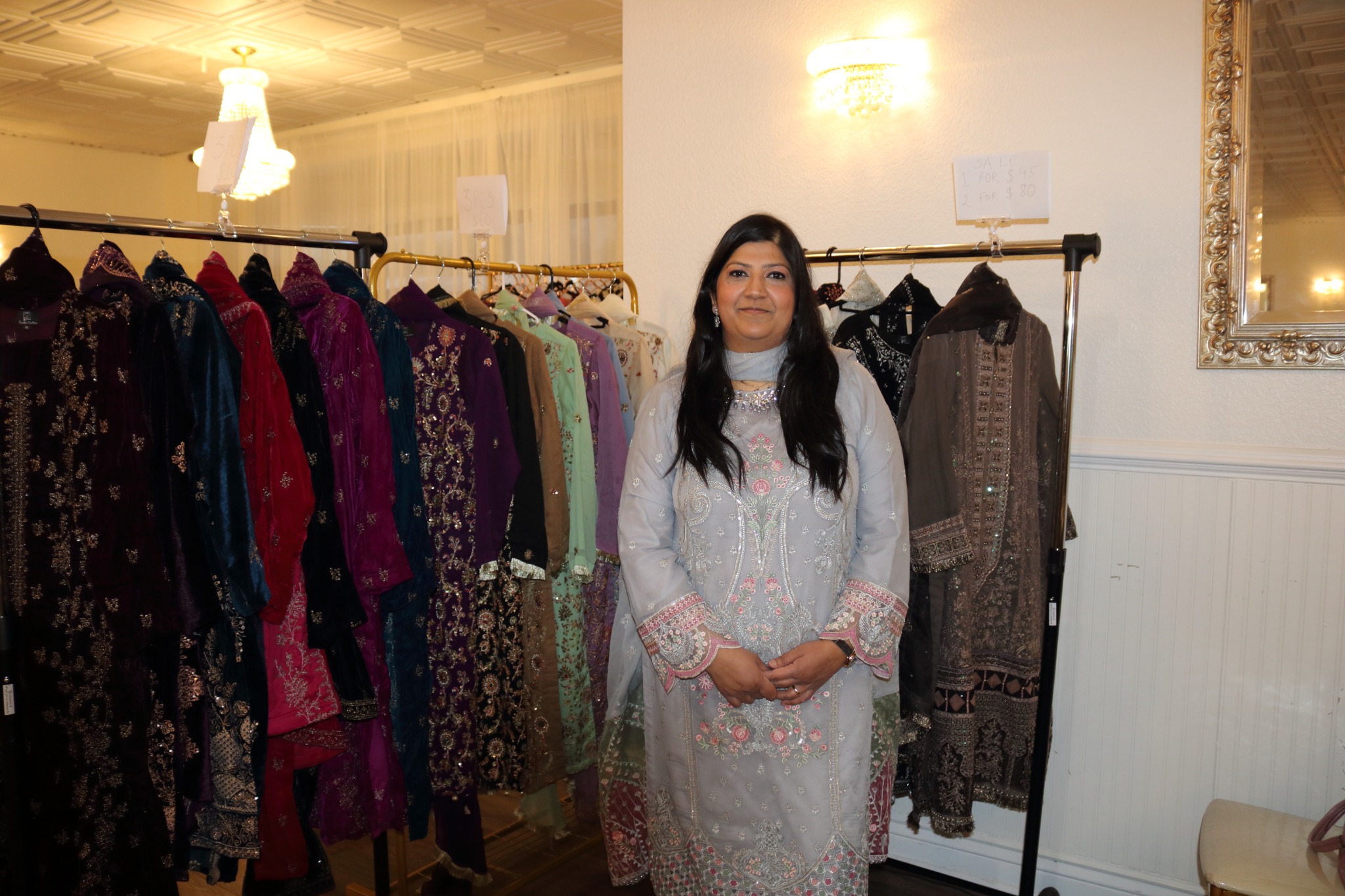A clothing stall at the festival
