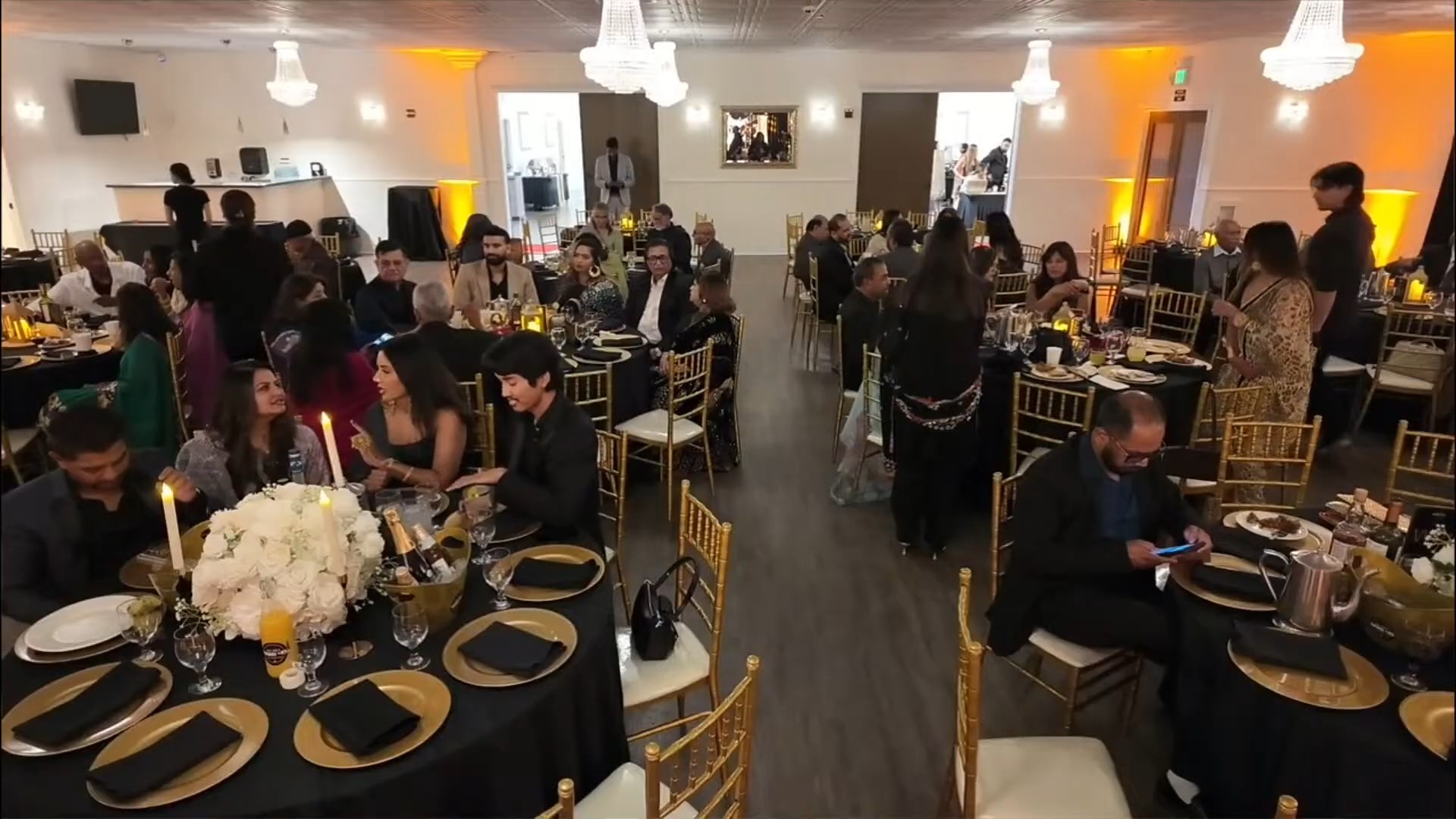 Guests seated in the gala room