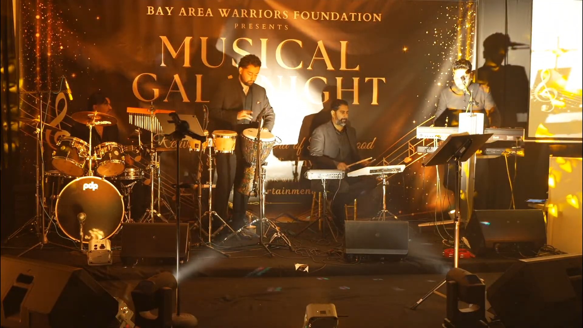 Musicians performing on the gala stage