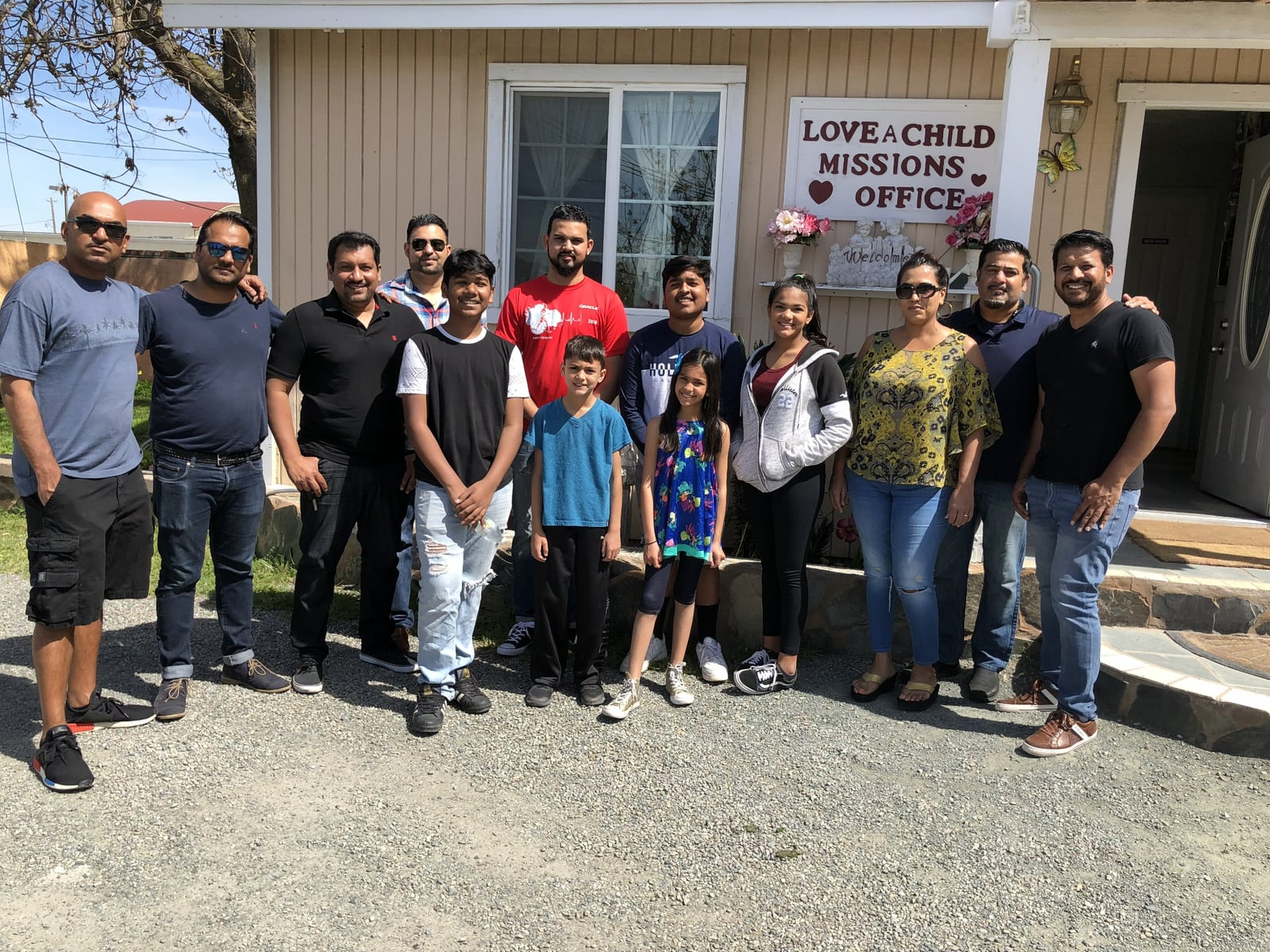 Group photo outside Loveachild Missions